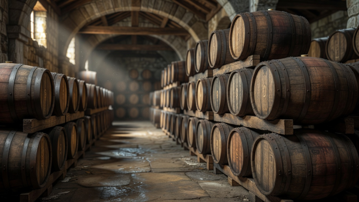 Amber Whisky Glass and Wooden Cask Aging
